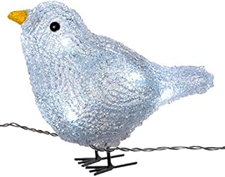 WeRChristmas LED Bird Lights Christmas Decoration, 15 cm - White, Set of 5