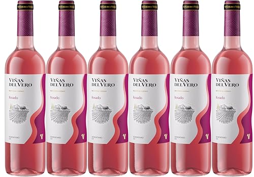 Viñas Del Vero Rosado Merlot Tempranillo - Vino D.O. Somontano - 6 botellas de 750 ml - Total: 4500 ml