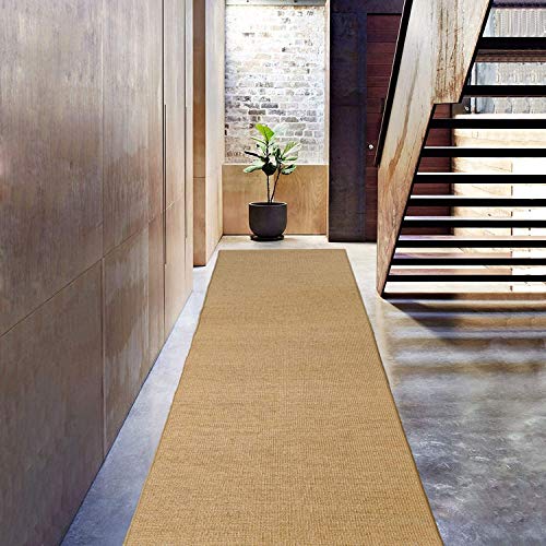 MYOYAY Sisal Runner Rug Roll 2'6'' x 10' Natural Fiber Collection Area Mat Non Slip Indoor Outdoor Hallway Carpet with Anti-Slip Backing for Home Bedroom Use - Image 3