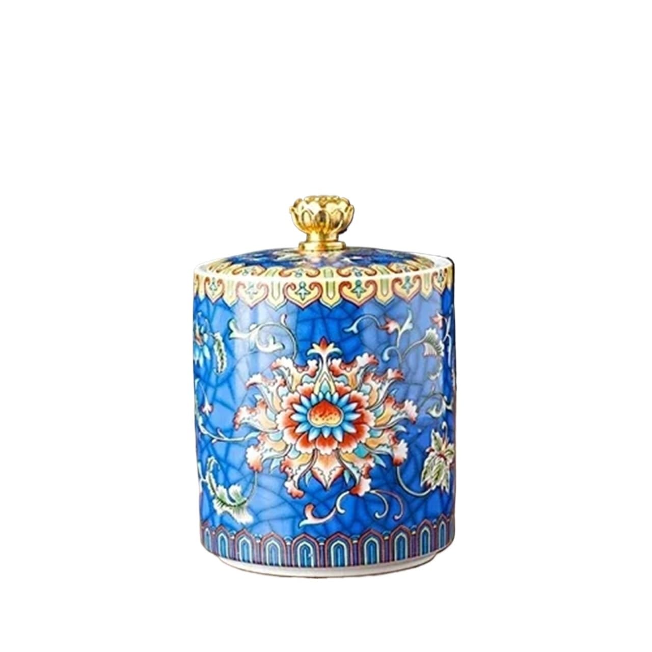 Lata De Té De Cerámica Recipiente de cerámica for almacenamiento té, recipiente latas con tapa hermética, tanque a prueba humedad