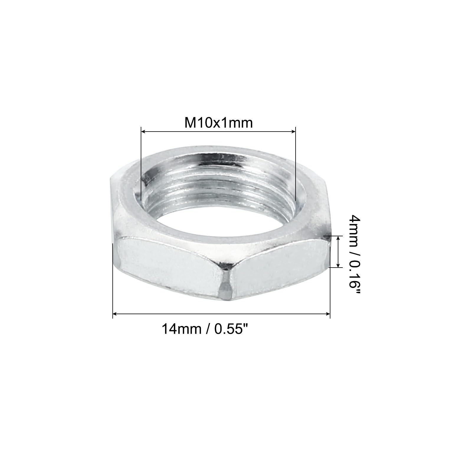 PATIKIL M10x1.0 Steel Hex Nuts - Image 2