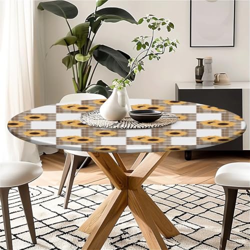 Nappe ronde d'extérieur élastique anti-vent pour table 90cm - 7