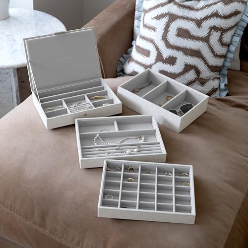 Stackers Lin Avoine Classic Lot de 4 plateaux superposables pour protéger vos bijoux précieux