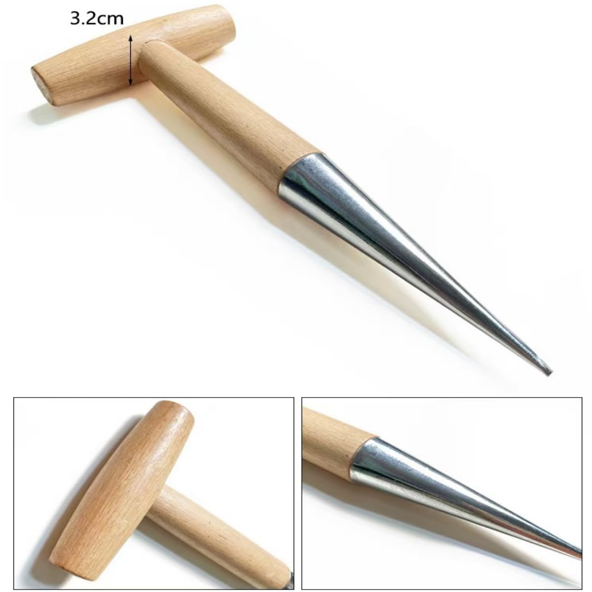 Piantatoio tradizionale,semina dibbers bulbi strumenti di piantagione bulbi in acciaio inox,maneggevole foraterra alberelli e bulbi con facilità e precisione,28 cm