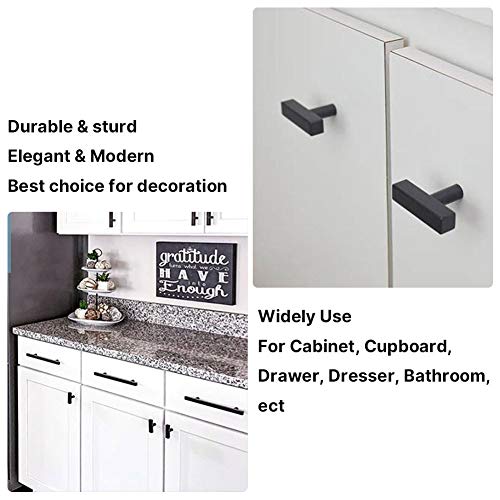 Peaha Cabinet Knobs Black Kitchen Cabinet Knobs Black 10 Pack Phj22Bk Kitchen Drawer Knobs Black T Bar Cabinet Pulls For Closet, Wardrobe, Bedroom #TOP3
