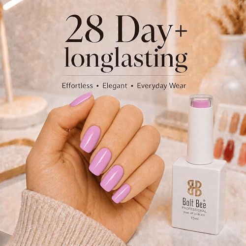 Image of Bolt Bee Bubblegum Pink Color Gel Nail Polish Soak Off UV Gel DIY at Home 15ML Manicure Salon Nail Art