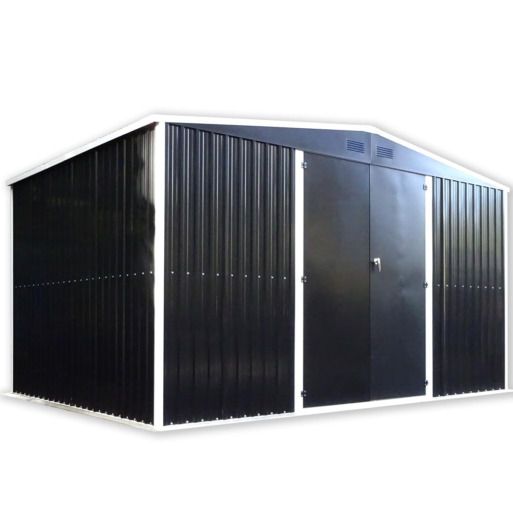 Amazon | 物置 組立式 屋外 大型 倉庫 おしゃれ 幅343x奥行254x高さ200