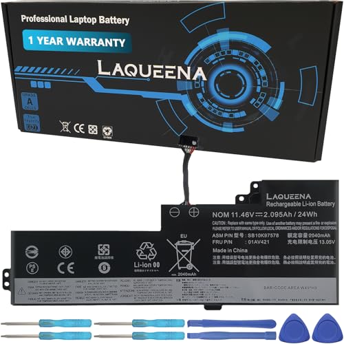 LAQUEENA SB10K97578 24Wh Internal Laptop Battery Compatible with Lenovo ThinkPad T470 T480 A475 A485 TP25 Series SB10K97577 SB10K97576 01AV421 01AV419 01AV420 01AV489