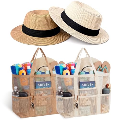 Conjunto de sombrero y bolso de playa para mujer