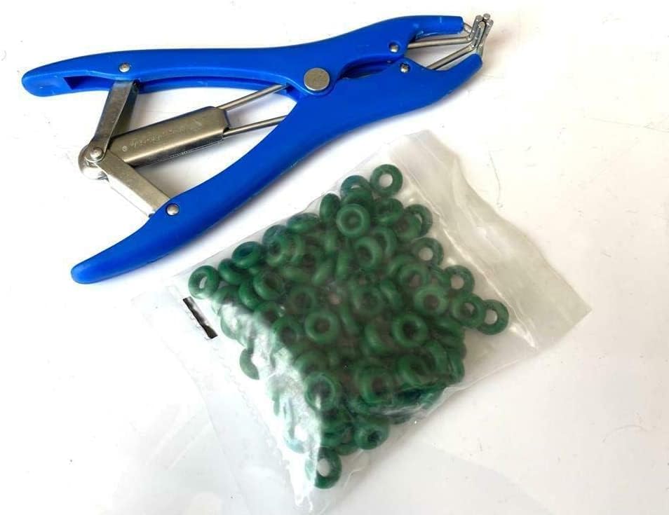 MedTool Castration Bander & 100Pcs Castrator Rings, Balloon Expander Tool Pliers