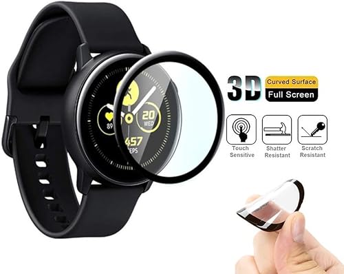 Miniatura 3 de 3 protectores de pantalla de borde curvado 3D compatibles con Samsung Galaxy Watch 5 de 1.732 in, película protectora de TPU transparente HD suave