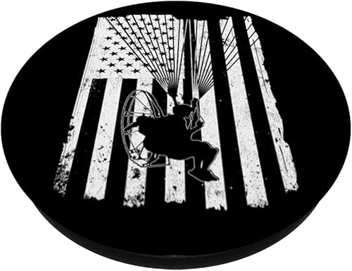 Miniatura 2 de Paramotor Powered Parapente USA American Flag PopSockets PopGrip agarre intercambiable para teléfonos y tabletas