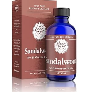 Woolzies Sandalwood Blend of Essential Oils | Aromatherapy Essential Oils for Diffuser and Topical Use. 4 Fl Oz