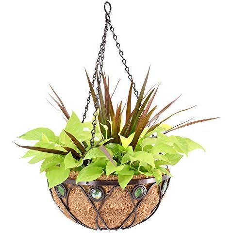 Arcadia Emerald Series Round Hanging Basket Planters Cover