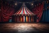 Canessioa Vintage Circus Backdrop Retro Carnival Big Top Tent Photography Background Wood Circus Theme Birthday Party Banner Decorations Cake Table Studio Prop 10x8ft