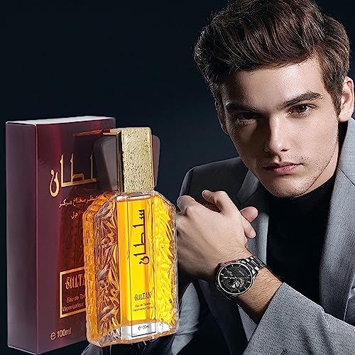 Dubai Men's Perfume, Luxury Products From Dubai, Lasting And Addictive Spray Fragrance, Sultan Perfume, Elegant & Long Lasting Scent, Premium Perfume Oil, 100ml (100ml)