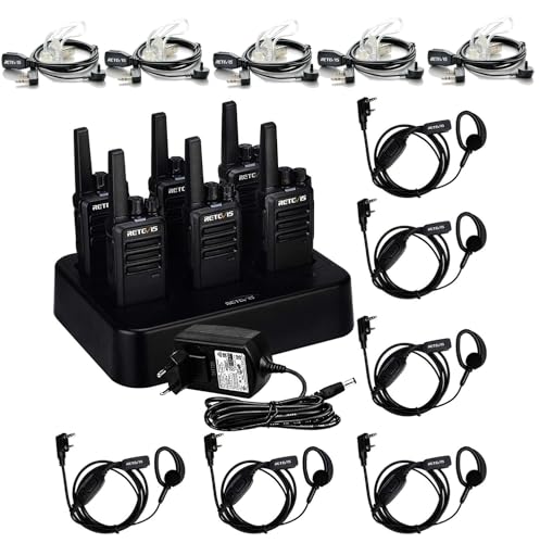 Walkie Talkie Retevis RT668 con auricular 2 pines pack de 5