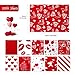 Naler 60 Sheets 14x20In Valentine's Day Tissue Paper Red Themed Gift Wrapping Tissue Paper for Valentine's Day Wedding Decorations