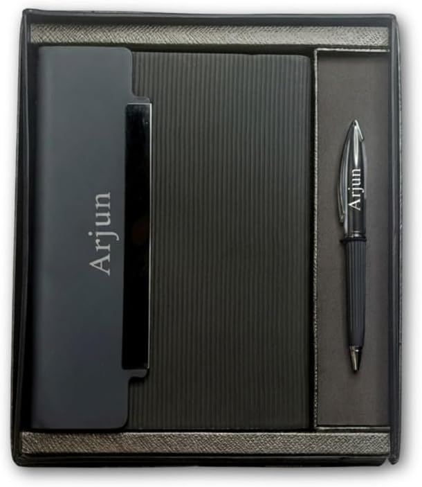 personalized Diary & Pen Gift Set | Customized Diary and Pen set with box | Ideal for Corporate, Office, Birthday & Anniversary Gift | Style 12