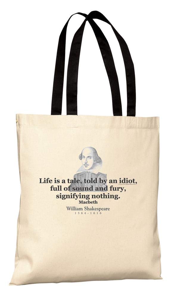 ThinkerShirts Tote Bag - William Shakespeare Quote - A tale told by an idiot