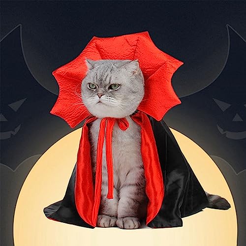Disfraces de Halloween para Mascotas Capa de Mascota Halloween Capa de Mascota para Los Pequeños Perros Y Gatos Vampiro Ropa para Mascotas Capa de Disfraz de Perro Fiesta de Halloween (Rojo) 2 Disfraces de Halloween para Mascotas Capa de Mascota Halloween Capa de Mascota para Los Pequeños Perros Y Gatos Vampiro Ropa para Mascotas Capa de Disfraz de Perro Fiesta de Halloween (Rojo)