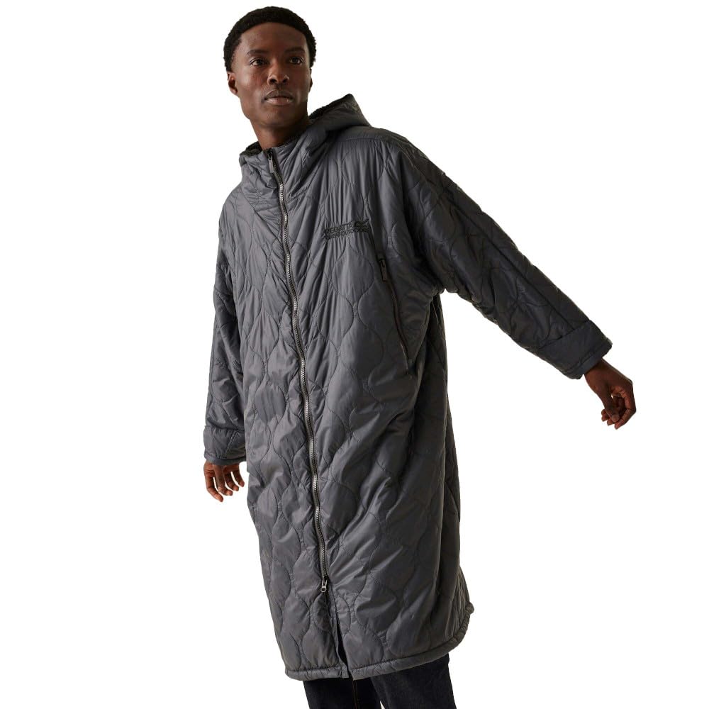 Regatta Unisex Dark Grey Quilted Changing Robe L-Xl