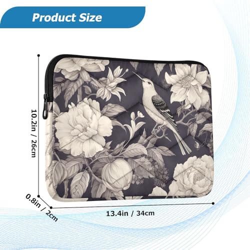 Funda para portátil 13-14 pulgadas con diseño floral impermeable miniatura 3