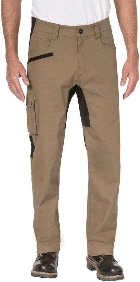 Mens Operator Flex Work Pants Featuring Stretch Fabric, Cargo Pocket, and Bootcut Leg Opening