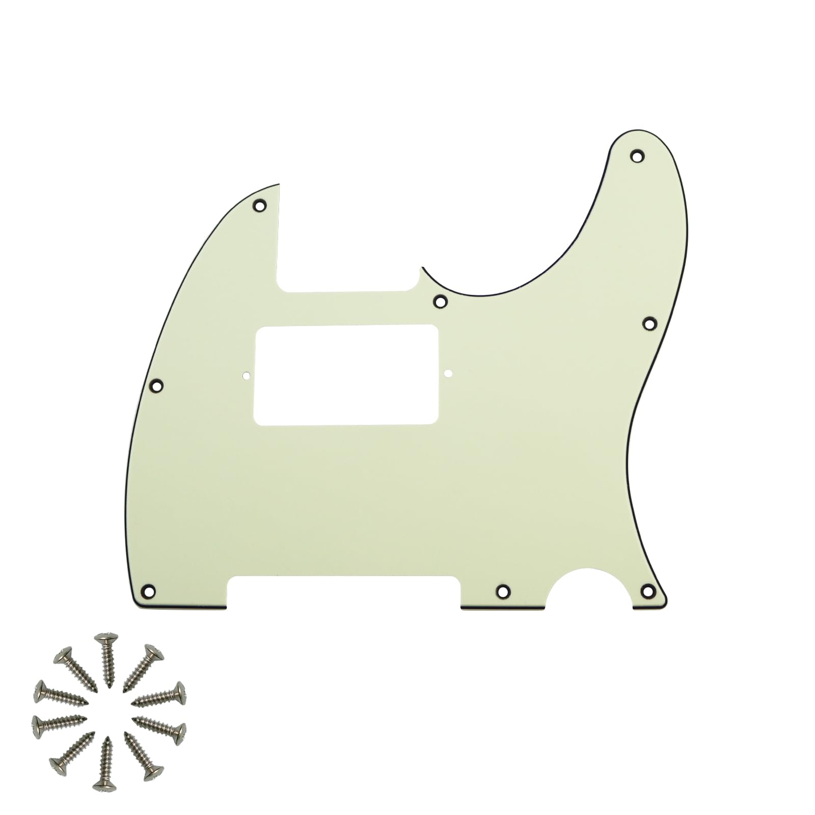 8-Hole HH Tele Pickguard for Fender Telecaster, Mint Green 3Ply