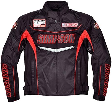 [シンプソン] ナイロンジャケット BLACK/RED 3L SJ-5112