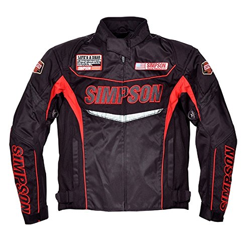 Amazon | [シンプソン] ナイロンジャケット BLACK/RED 3L SJ