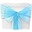 Elegant Organza Chair Sashes Sheer Fabric Sashes for Weddings, Parties, and Special Events - (Pack of 10 Pieces, Sky Blue)