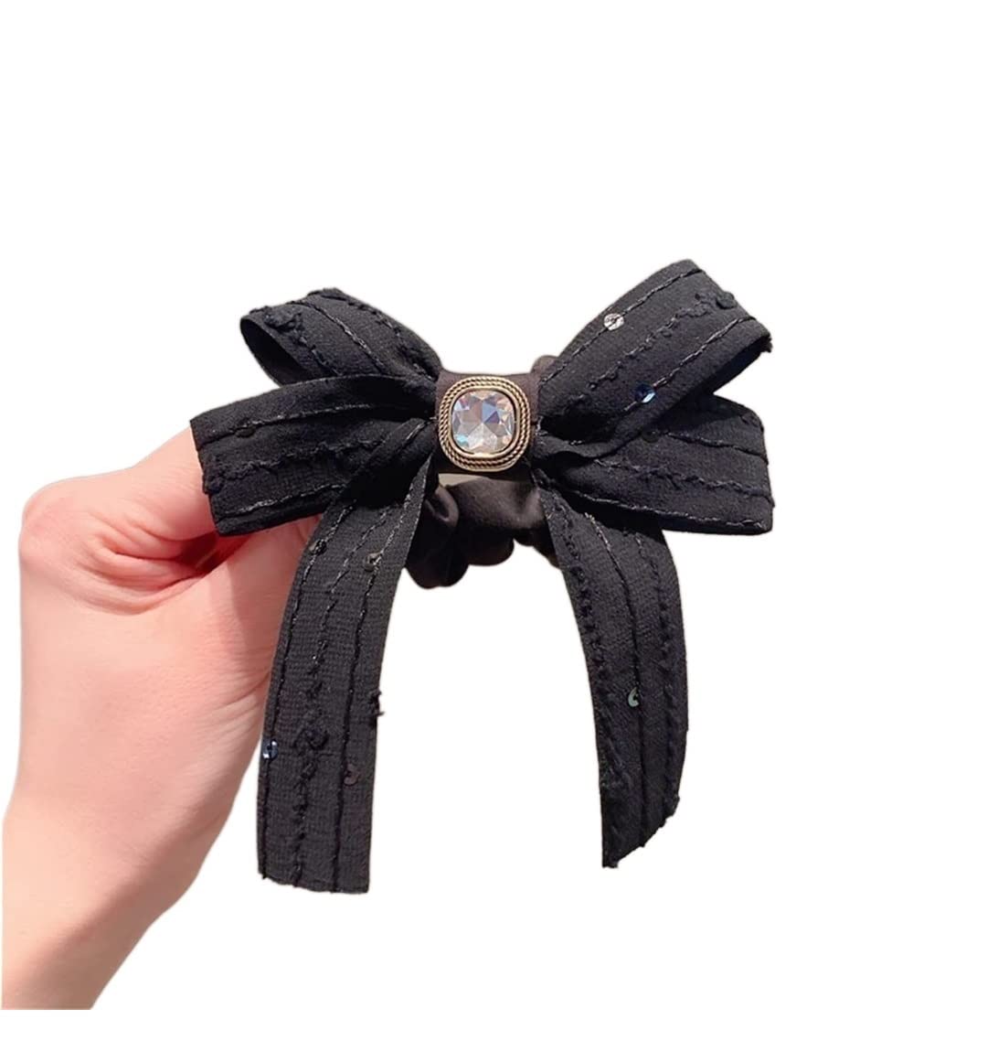 Feste Elastici Capelli 2 Pezzi Strass Nodo Fiocco Scrunchies Capelli Cavallo Accessori Per Per Ragazze Decorazione