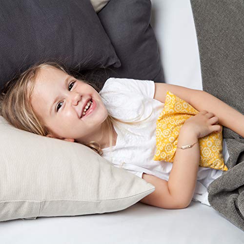 Grünspecht 112-V1 kersenpitkussen, 16 x 16 cm, bloemetjes geel - Image 4