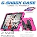 TECHGEAR G-Shock Case for Samsung Galaxy Tab A7 Lite 2021 8.7 Inch (SM-T220 / SM-T225) Hard Case, High Protection Anti-Shock with Removable Stand, Cover for Kids Schools Workmen Buildings - Pink