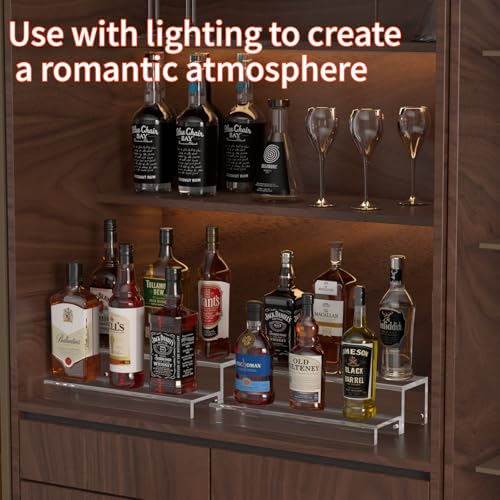 Image of JUESHA 2 Tier Liquor Bottle Display Shelf