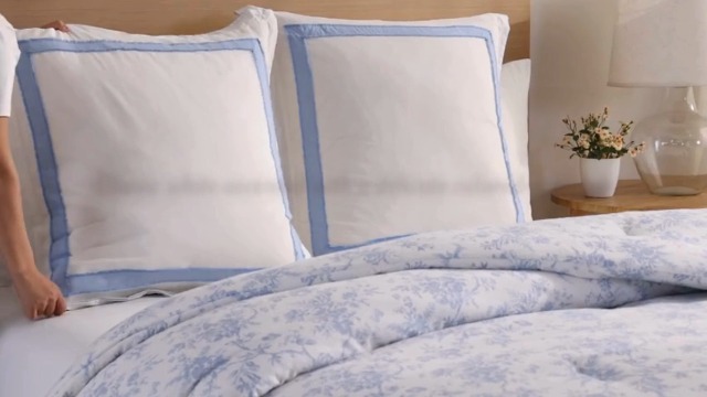 Amazon.com: Laura Ashley - Euro Sham, 100% Cotton with Contrast