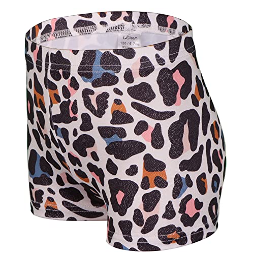 Ilover Girls' Sparkle Dance And Tumbling Athletic Gymnastics Shorts Kids Yoga Shorts Ballet Shorts 10-11 Years Leopard #TOP3