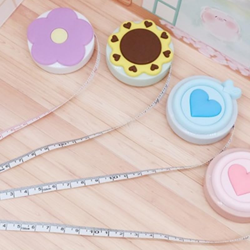 1PC Mini Retractable Tape Measure Cute Compact Dual Scale Design for Sewing Tailoring, Body Waist Arm Measurement, Portable Travel Use, Purple
