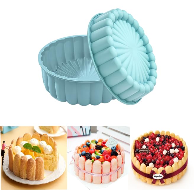 Moule À Gâteau Rond En Silicone Antiadhésif Moule À Gateau Charlotte Réutilisable Moule À Gâteau Cannelé Pour Cheesecake Brow[u1641] - Maison