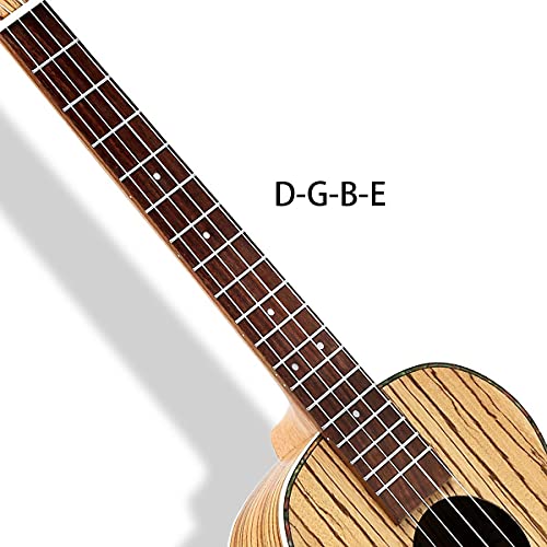 Ukulele elétrico acústico barítono de 76 cm All Nature com haste de treliça com equalizador com bols