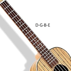 Ukulélé Baryton acoustique en bois zébré satiné de 76,2 cm Baritone Ukelele avec préampli et égaliseur intégré… - Les Beatles, Paul McCartney, John Lennon, RIngo Starr, George Harrison Ukulélé Baryton acoustique en bois zébré satiné de 76,2 cm Baritone Ukelele avec préampli et égaliseur intégré… – Image 3