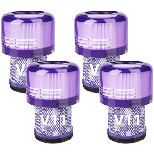4 Pack Vacuum Filters Replacement for Dyson V11 Torque Drive V11 Animal V11 Complete V11 Extra V15 Detect V15s Detect Submarine Vacuums, Compare to Part 970013-02
