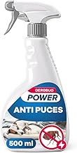 Spray Anti Puces Chat & Chien 500 ML - Très Efficace et Non Tachant - Spray Anti Puces Maison pour Meubles et Textiles - Utilisable en Présence de Chats et Chiens