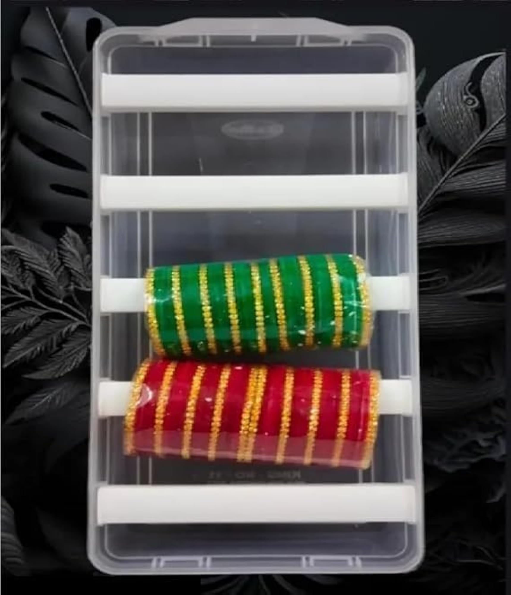 Multipurpose Plastic Bangle Box with Detachable Rods