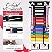Optimus Depot Karate Belt Display Rack - Taekwondo Belt Display with Customization Stickers, 2 Picture Frames, Self-Adhesive Adjustable Strips & Hanging Kit Taekwondo Gifts - Black 12
