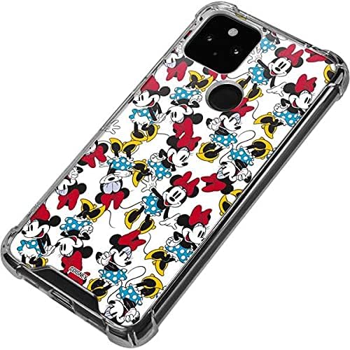 Skinit Clear Phone Case Compatible with Google Pixel 4a 5G - Officially Licensed Disney Minnie Mouse Rockin Minnie Pattern Design