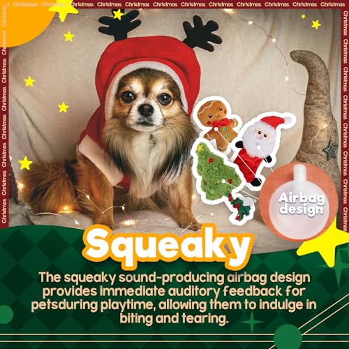 ALL FOR PAWS Weihnachts-Hundespielzeug - Festliche Plüschspielzeuge,Ideal für Apportierspiele und als interaktives kleine, mittlere und große Hunde. (Holiday Toys)