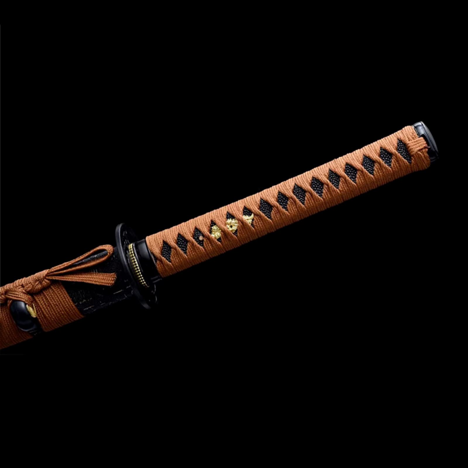 TIAYKO Épée de samouraï Faite à la Main avec Fourreau,Lame en Bois de Rose Naturel,processus de Fabrication Traditionnel,Katana en Bois pour Cosplay ,Collection,Kendo,iaido,Cadeaux
