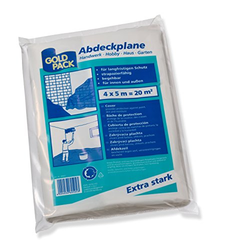 Or Pack 89507 Bâche en polyéthylène basse densité 4 x 5 m Type 50, transparent Cover